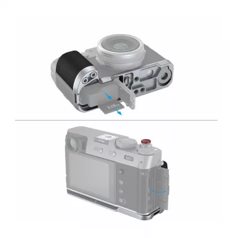 SmallRig 4555 Угловая площадка L-Bracket (серебряная) для цифровых камер X100VI / X100V