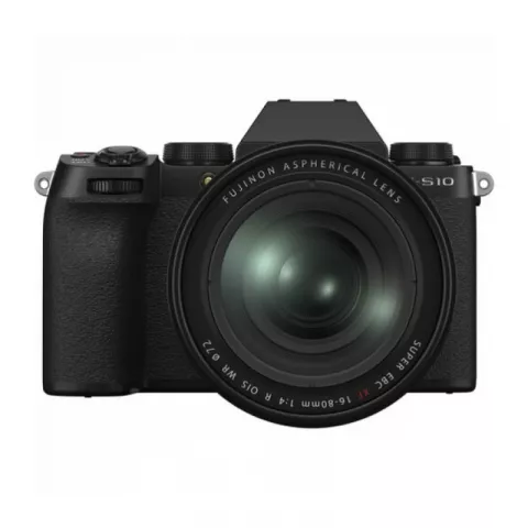 Цифровая фотокамера Fujifilm X-S10 Kit XF 16-80mm F4 R OIS WR Black + адаптер Fringer EF-FX Pro II