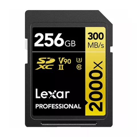 Карта памяти 256GB Lexar Professional SDXC UHS-II (300/260МБ/s) C10 V90 U3 (LSD2000256G-BNNNG)