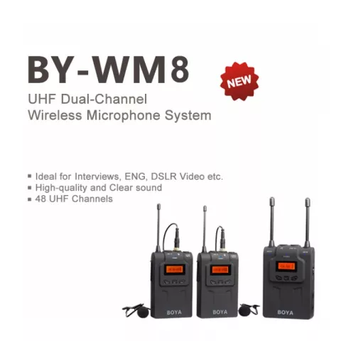 Микрофонная система BOYA BY-WM8 Двухканальная УКВ беспроводная