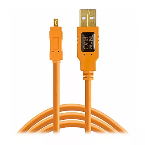 Кабель Tether Tools TetherPro USB 2.0 to Mini-B 8-Pin 4.6m Orange (CU8015-ORG)