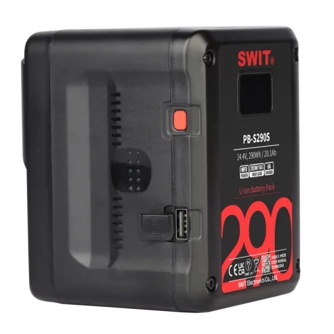 SWIT PB-S290S Аккумуляторная батарея V-Mount для кинокамер 290 Втч разъемы D-Tap, USB-A