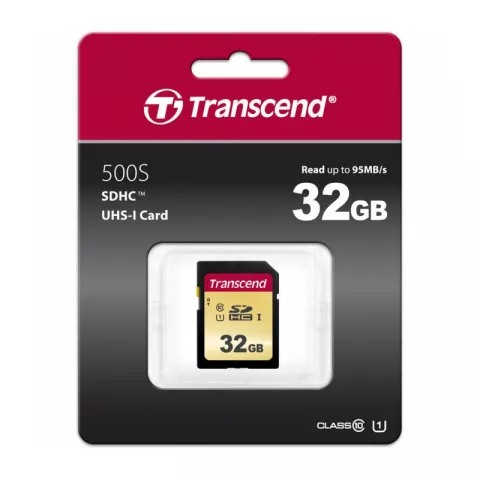 Карта памяти SD 32GB Transcend 500S SDHC UHS-I U1 [TS32GSDC500S]