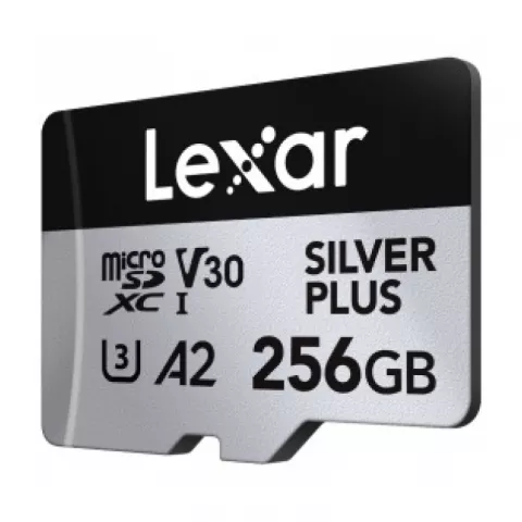 Карта памяти 256GB Lexar Silver Plus microSDXC UHS-I (W/R 205/150mb/s) C10 A2 V30 U3 (LMSSIPL256G-BNANG)