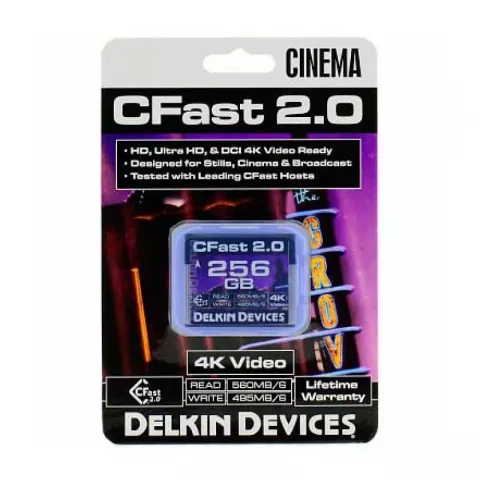 Карта памяти Delkin Devices Cinema CFast 2.0 256GB 560X 4K Video