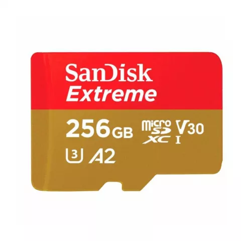 Карта памяти SanDisk Extreme microSDXC Class 10 UHS Class 3 V30 A2 160MB/s 256GB + SD adap SDSQXA1-256G-GN6MA