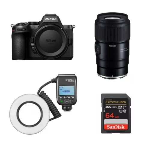 Комплект для стоматолога - Nikon Z5II Kit Tamron 90mm f/2.8 Di III + Godox MF-R76N + SDSDXXU-064G-GN4IN