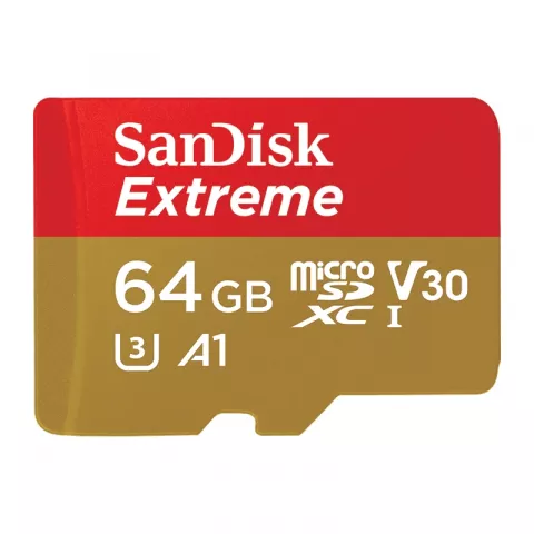 Карта памяти SanDisk 64GB Extreme microSDXC Class 10 UHS Class 3 V30 A1 100MB/s 64GB