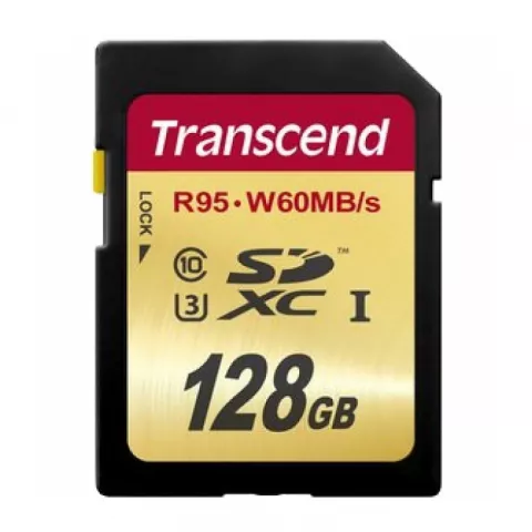 Карта памяти SD 128GB Transcend SDXC Card  Class 10 UHS-1 U3 TS128GSDU3 (95/60 MB/s)