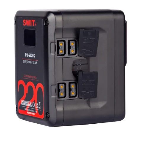 SWIT PB-S220S Аккумуляторная батарея V-Mount для кинокамер 220 Втч разъемы D-Tap, USB-A