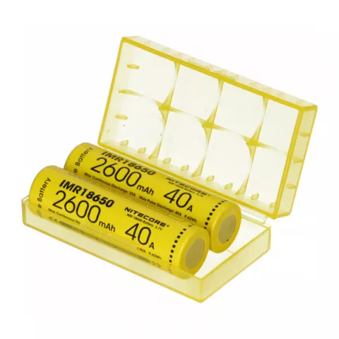 Аккумуляторная батарея Nitecore IMR18650 2600 мАч ток разряда 25А пиковый ток 40А (2 шт)