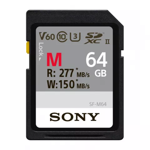 Карта памяти SDXC 64GB Sony SF-M UHS-II U3 V60 150/277 MB/s (SF-M64)