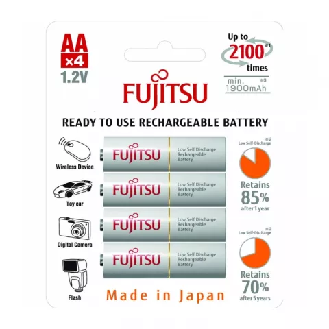 Аккумулятор Fujitsu HR-3UTCEX(4B) АА, 1900 мАч, 4 шт (в блистере)