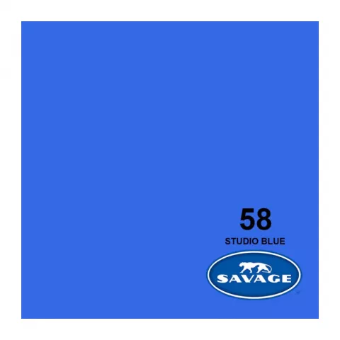 Savage 58-86 STUDIO BLUE бумажный фон Студийный Синий 2,18 х 11 метров