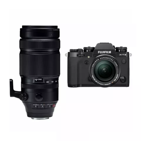 Цифровая фотокамера Fujifilm X-T3 Kit XF 18-55mm F2.8-4 R LM OIS Black + XF 100-400mm F4.5-F5.6 R LM OIS WR