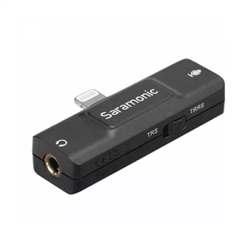 Saramonic SR-EA2D аудио адаптер TRS/TRRS - lightning, вход  TRS/TRRS, выход 3.5мм гнездо и lightning