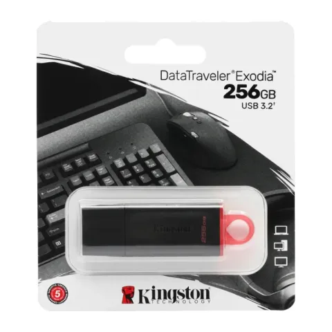 Флеш-накопитель Kingston 256GB DataTraveler Exodia (DTX/256GB) USB 3.2 pink/black