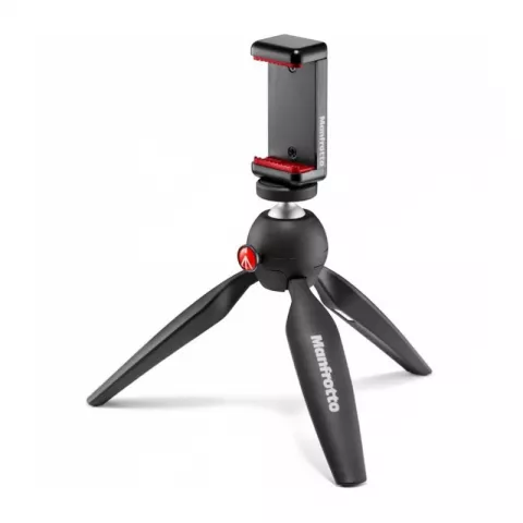 Manfrotto Pixi Mini Tripod Clamp (Made in Italy) Штатив настольный чёрный (MKPIXICLMII-BK)