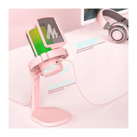 Maono DGM20 конденсаторный USB микрофон pink