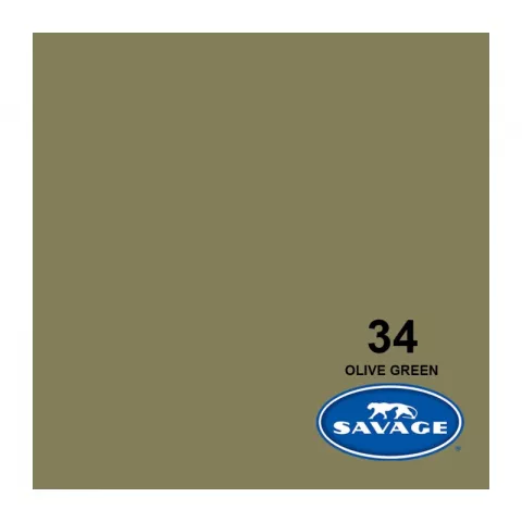 Savage 34-86 OLIVE GREEN, бумажный фон оливковый 2,18 х 11 метров