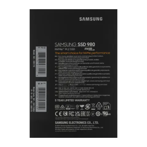 Твердотельный накопитель Samsung SSD 500GB 980 EVO NVMe (MZ-V8V500BW)
