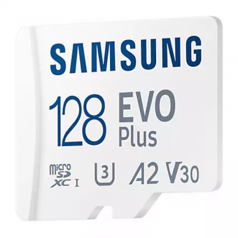 Карта памяти Samsung 128GB microSDXC Card EVO Plus U3, V30, A2 160MB/s White (MB-MC128SA/APC)