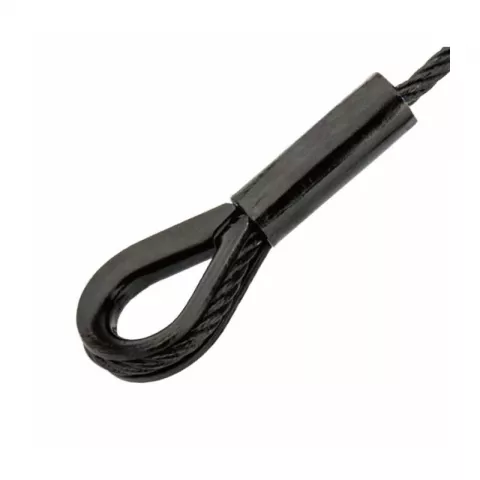 KUPO SW-01-B dia. 3,2mm, 75 cm length safety wire, black Тросик страховочный