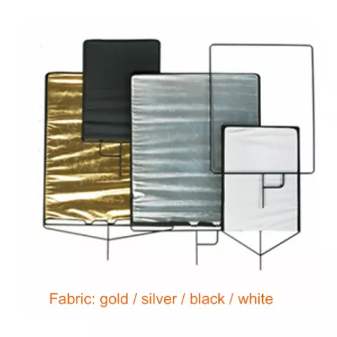 E-Image F02-30 Flag panel aluminum alloy gold/silver/black/white Флаг 4в1 76x91 cm