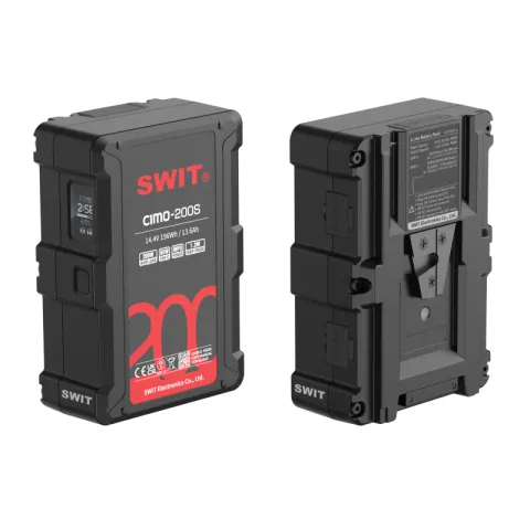 SWIT CIMO-200S Аккумуляторная батарея V-Mount Slim Cine 196 Втч разъемы D-Tap USB-C, USB-A