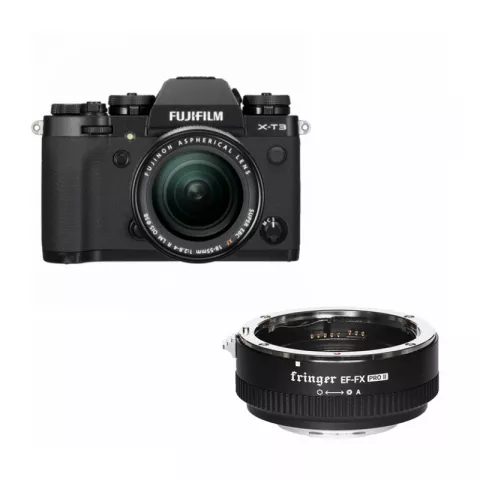 Fujifilm X-T3 Kit XF 18-55mm F2.8-4 R LM OIS + Fringer EF-FX Pro II