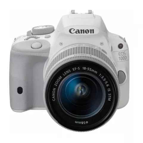Зеркальный фотоаппарат Canon EOS 100D Kit EF-S 18-55mm f/3.5-5.6 IS STM белый