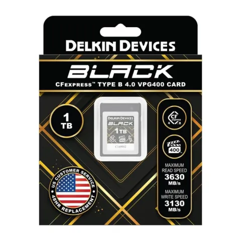 Карта памяти Delkin Devices Black CFexpress Type B 1TB 4.0 VPG400 R/W 3700/3220MB/s [DCB4BV41T]