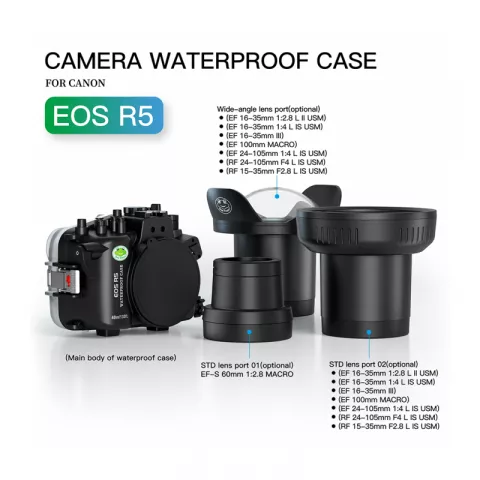Подводный бокс Sea Frogs EOS R5 WDP155/106 Type-1 для Canon EOS R5