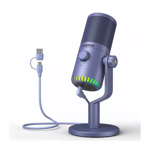 Maono DM30 конденсаторный USB микрофон purple