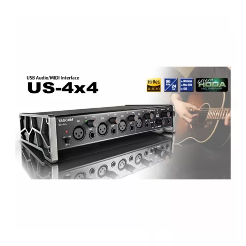 Аудио/MIDI интерфейс Tascam US-4x4 USB (4 входа, 4 выхода) Ultra-HDDA mic-preamp