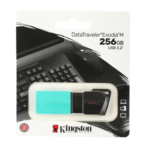 Флеш-накопитель Kingston 256GB DataTraveler Exodia M USB3.2 (DTXM/256GB) Black + Teal