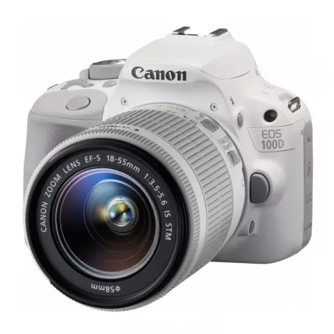 Зеркальный фотоаппарат Canon EOS 100D Kit EF-S 18-55mm f/3.5-5.6 IS STM белый