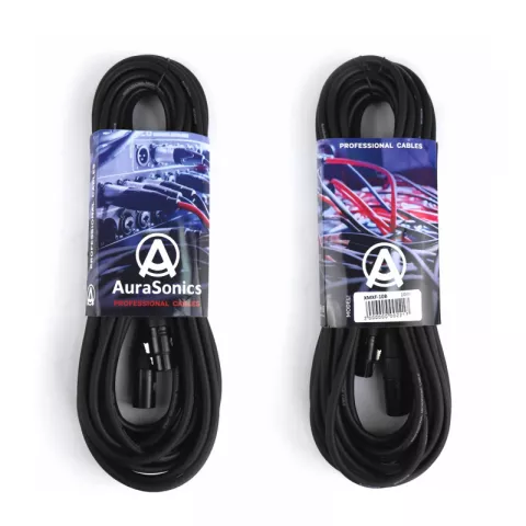 AuraSonics XMXF-10B кабель микрофонный XLR(F)-XLR(M) 10м черный