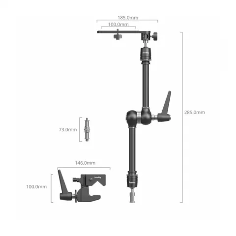 SmallRig 4862 Универсальный держатель-струбцина с кронштейном Super Clamp with Magic Arm Kit