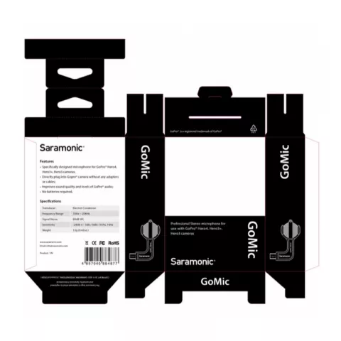Saramonic G-Mic стереомикрофон для камер GoPro Hero 3 / 4