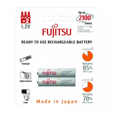 Аккумулятор Fujitsu HR-4UTCEU(2B) ААА, 750 мАч, 2 шт (в блистере)