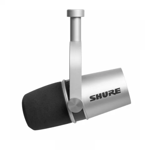 Микрофон Shure MV7-S гибридный динамический кардиоидный, серебро