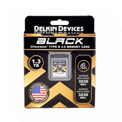 Карта памяти Delkin Devices Black CFexpress Type B 4.0 1.3TB R/W 3530/3250MB/s [DCFX4B13T]