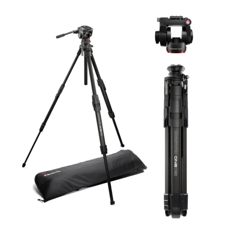 Manfrotto MKONEA-500X штатив алюм. MTONEA + голова MVH500XAH черный