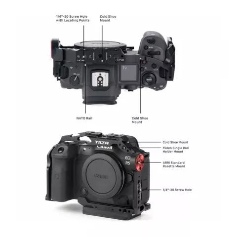 Tilta Клетка полная с рукояткой V2 kit A для камер Canon R5 / R6 черная (TA-T22-A-B-V2)