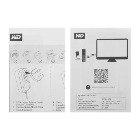 Внешний жесткий диск WD 8TB My Book 5400 RPM USB 3.0 (WDBBGB0080HBK-EESN)