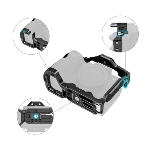 SmallRig 3669D Комплект для камер Sony A7RV / A7SIII / A7IV, клетка, 2 ручки и фиксатор кабеля