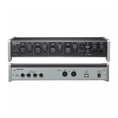 Аудио/MIDI интерфейс Tascam US-4x4 USB (4 входа, 4 выхода) Ultra-HDDA mic-preamp