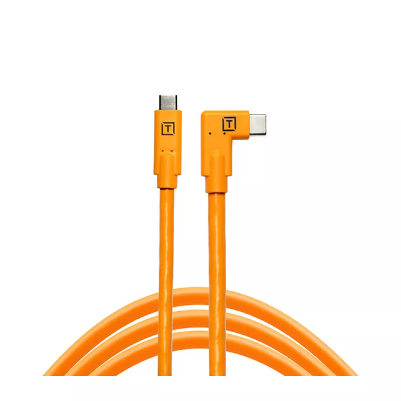 Кабель Tether Tools TetherPro USB-C to USB-C Right Angle 4.6m Orange [CUC15RT-ORG]