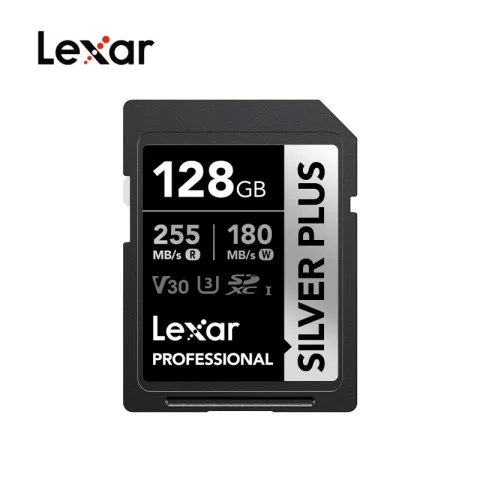 Карта памяти 128GB Lexar Professional SILVER PLUS SDXC UHS-I (255/180MB/s) C10 V30 U3 (LSDSIPL128G-BNNNG)